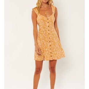 Parker Woven Mini Dress - Orange Floral - Amuse Society - Size L
